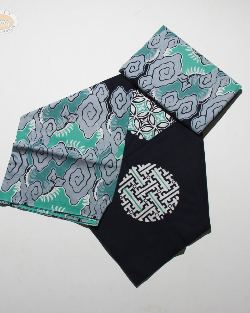 BATIK SALMA Kain Batik Motif Mega Mendung 2D Kombinasi Lampadan Piringan_1