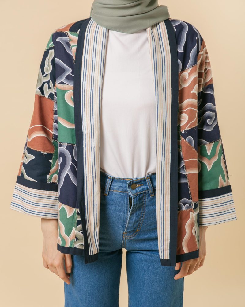 BATIK SALMA Outer Batik Bolero Perca Biru 5