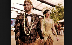 batik dalam busana pengantin