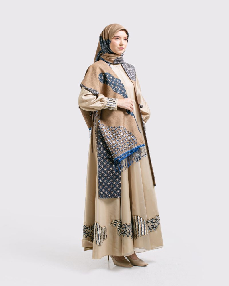 BATIK SALMA Gamis Outer Organza Bordir 1