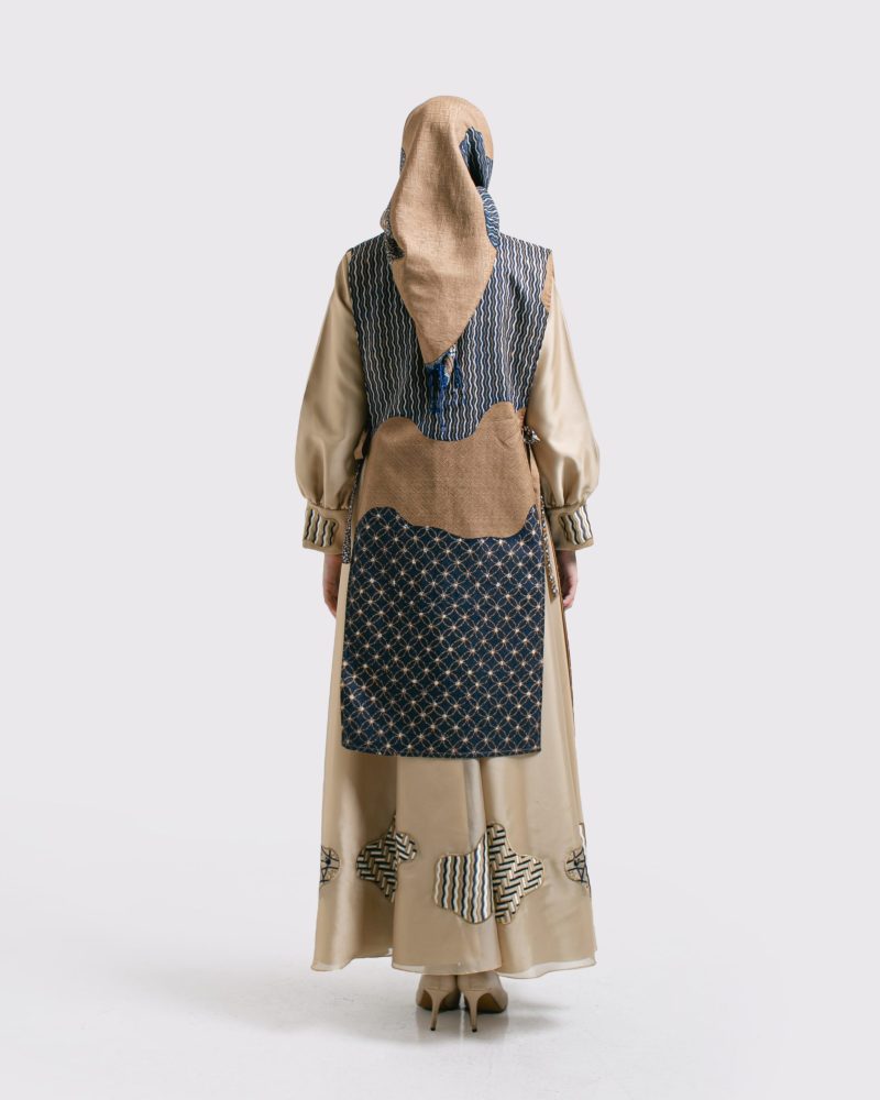 BATIK SALMA Gamis Outer Organza Bordir 3