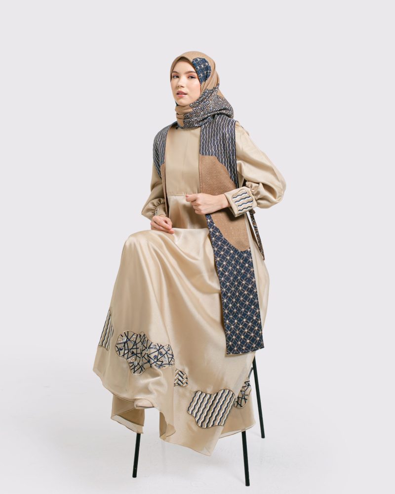 BATIK SALMA Gamis Outer Organza Bordir 6