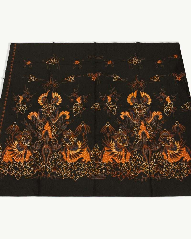 Batik Salma Kain Batik Tulis Cirebon Warna Hitam Sogan Gold 4