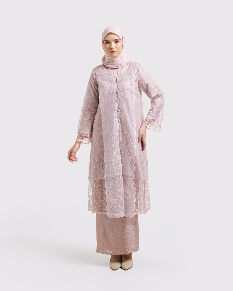 Dress Organda Lipat Kartini - Pink 1