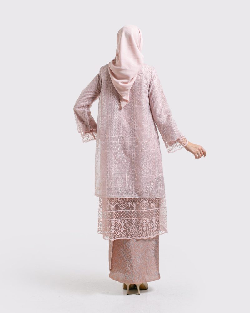 Dress Organda Lipat Kartini - Pink 2
