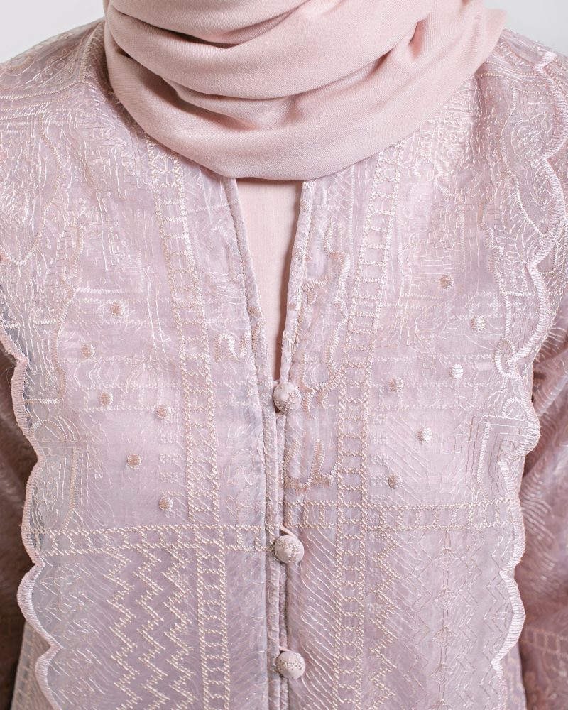 Dress Organda Lipat Kartini - Pink 4