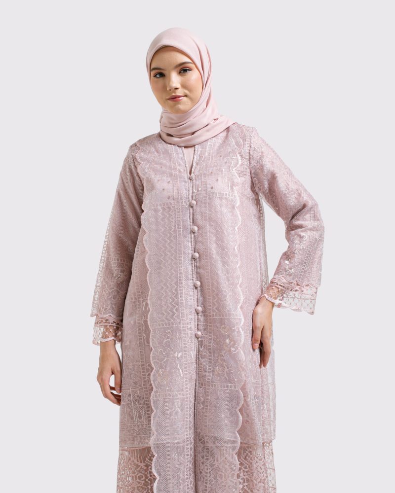 Dress Organda Lipat Kartini - Pink 6