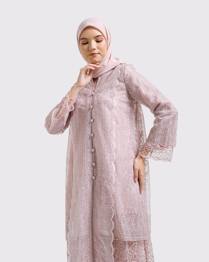 Dress Organda Lipat Kartini - Pink 7