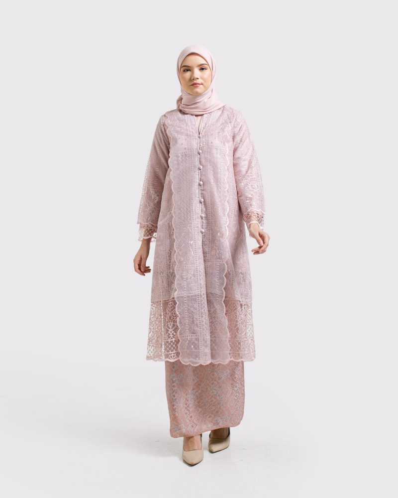 Dress Organda Lipat Kartini - Pink 8