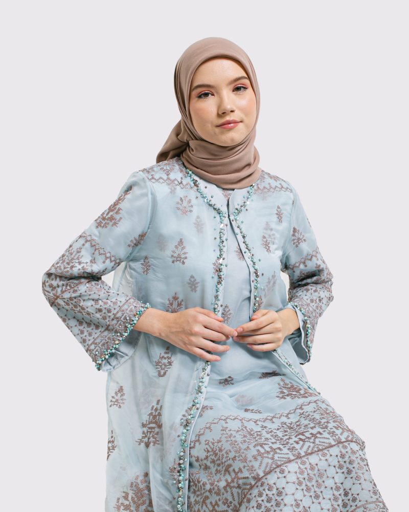 Dress Wanita Organda Payet Batu 5