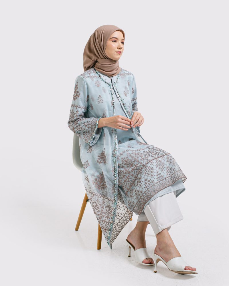 Dress Wanita Organda Payet Batu 6