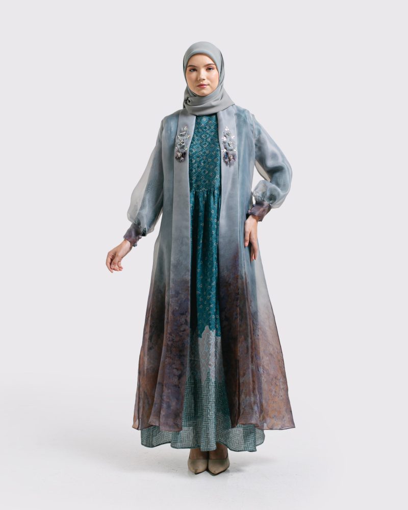 Gamis Organdi Bunga Payet 2