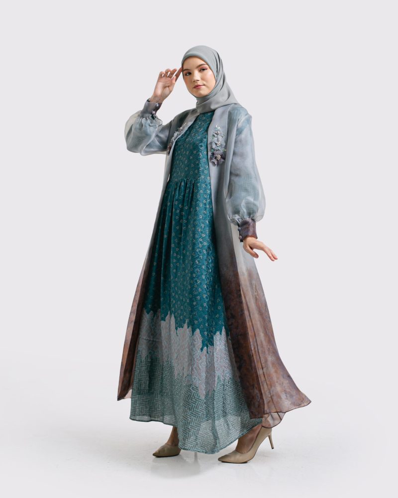 Gamis Organdi Bunga Payet 2