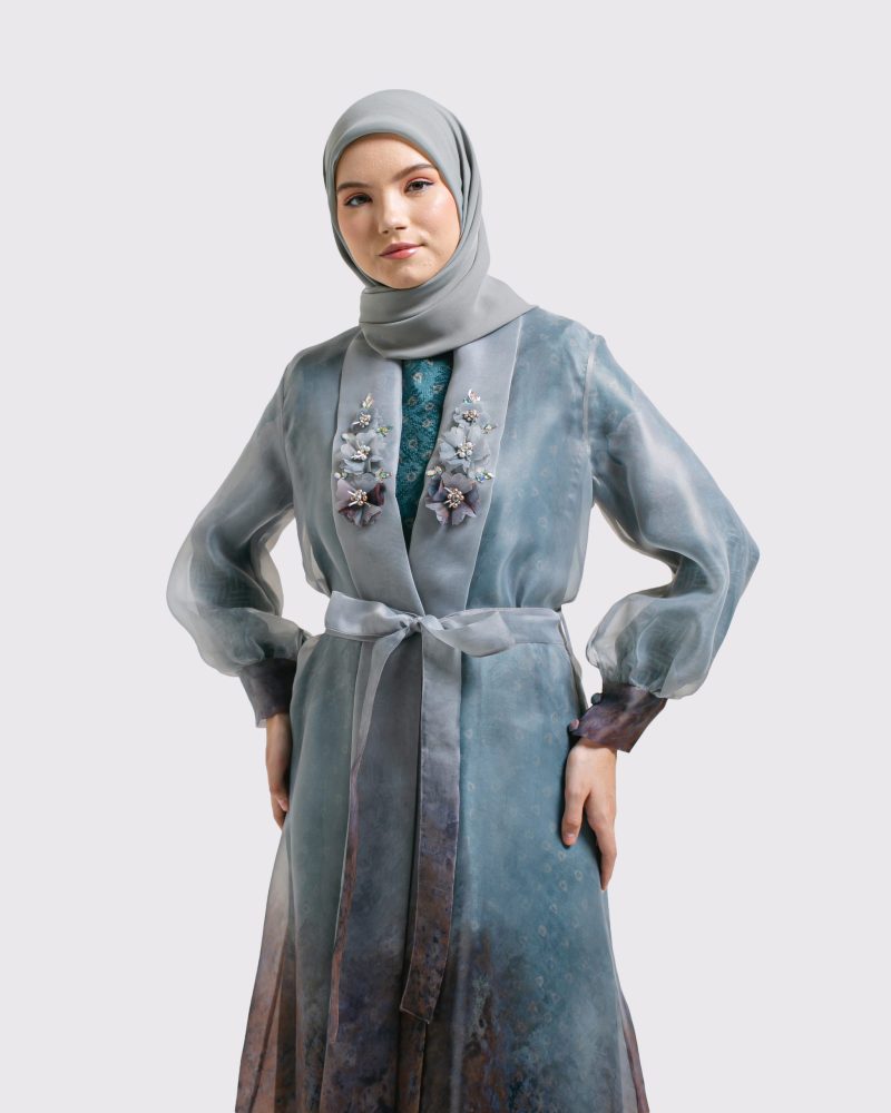 Gamis Organdi Bunga Payet 2