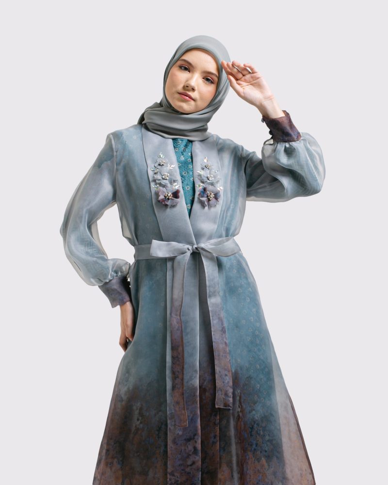 Gamis Organdi Bunga Payet 2