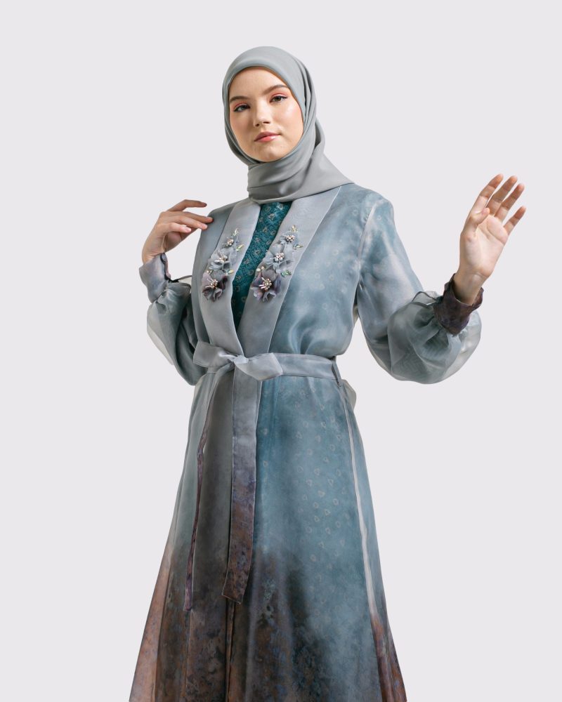 Gamis Organdi Bunga Payet 2