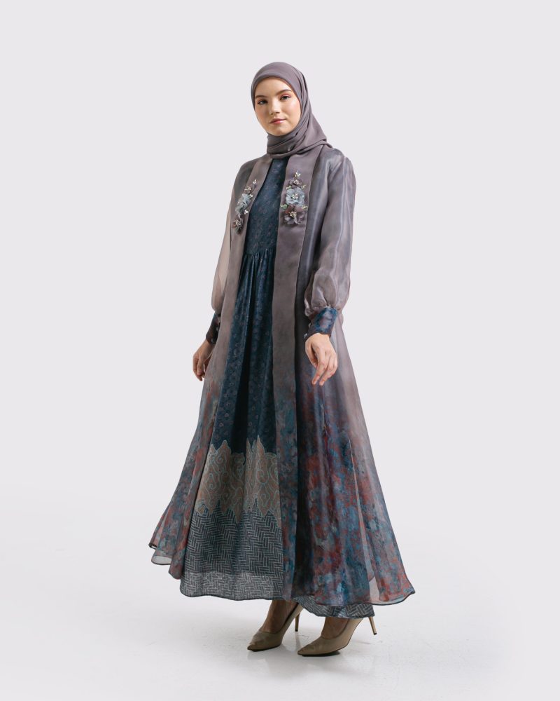 Gamis Organdi Bunga Payet 1