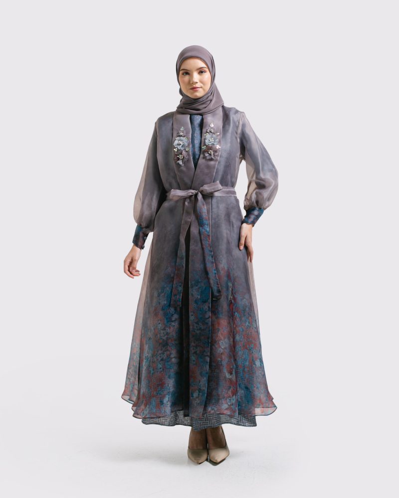 Gamis Organdi Bunga Payet 1