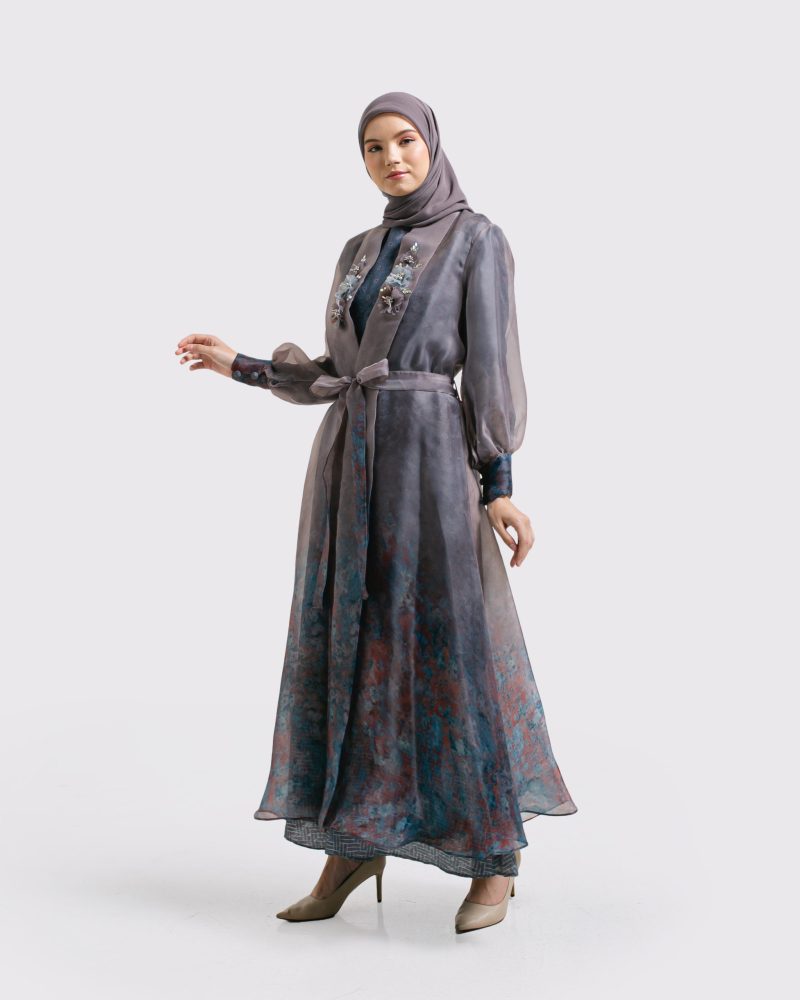 Gamis Organdi Bunga Payet 1