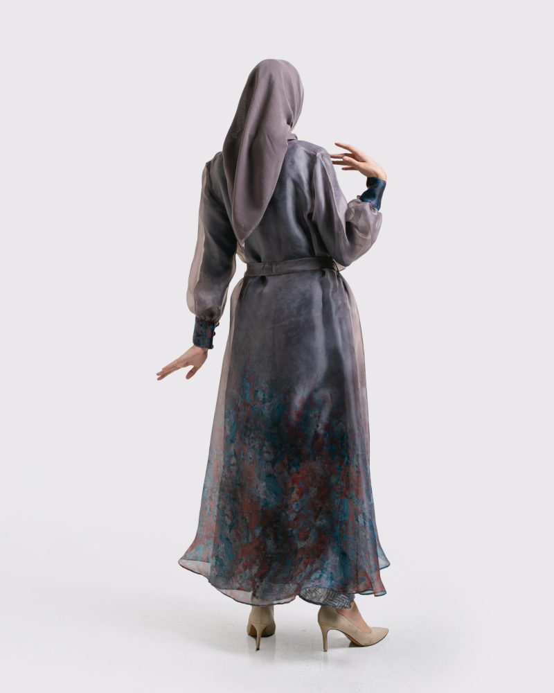 Gamis Organdi Bunga Payet 1