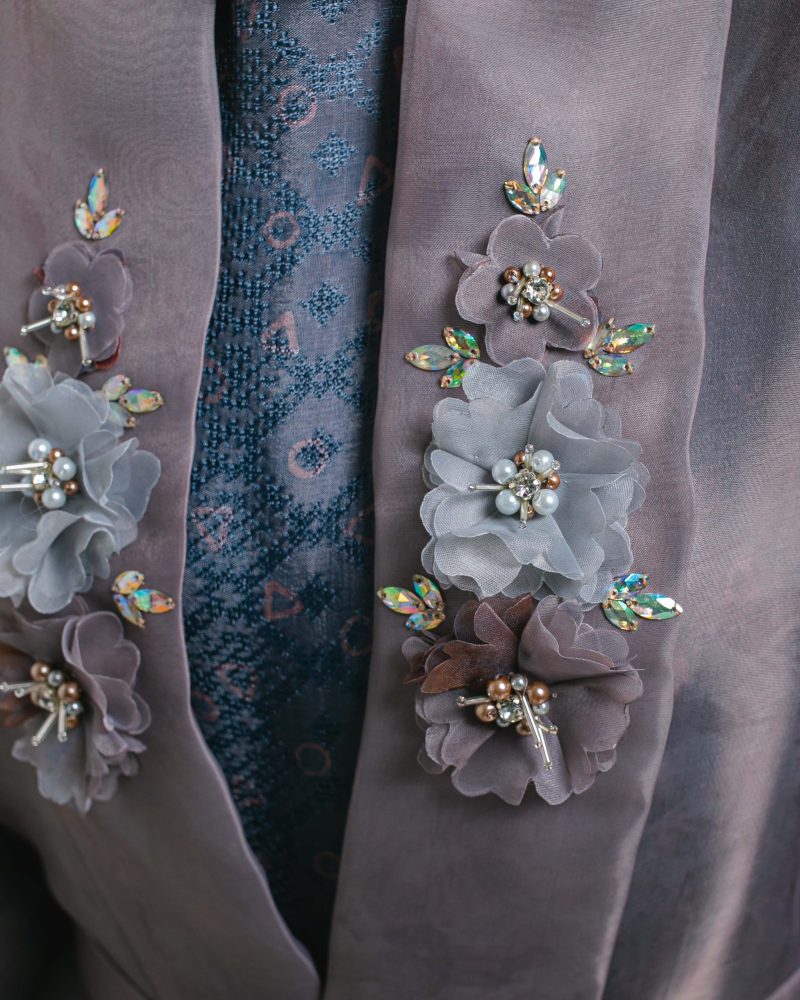Gamis Organdi Bunga Payet 1