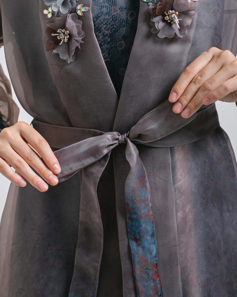 Gamis Organdi Bunga Payet 1