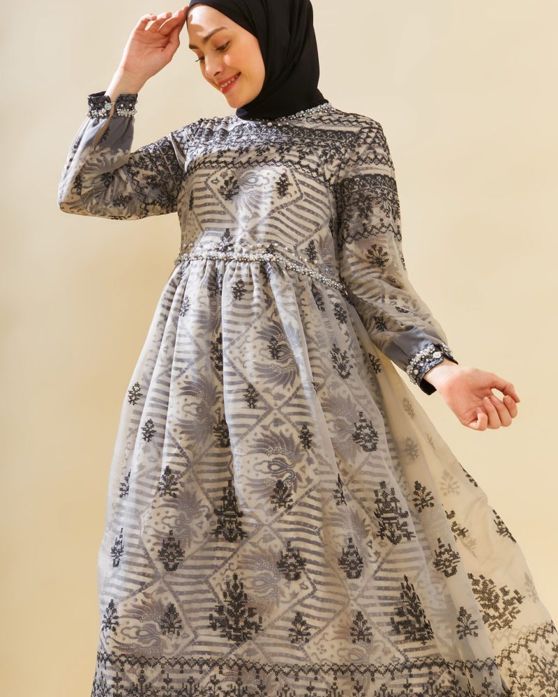Batik Salma Gamis Kerut Payet 01 3