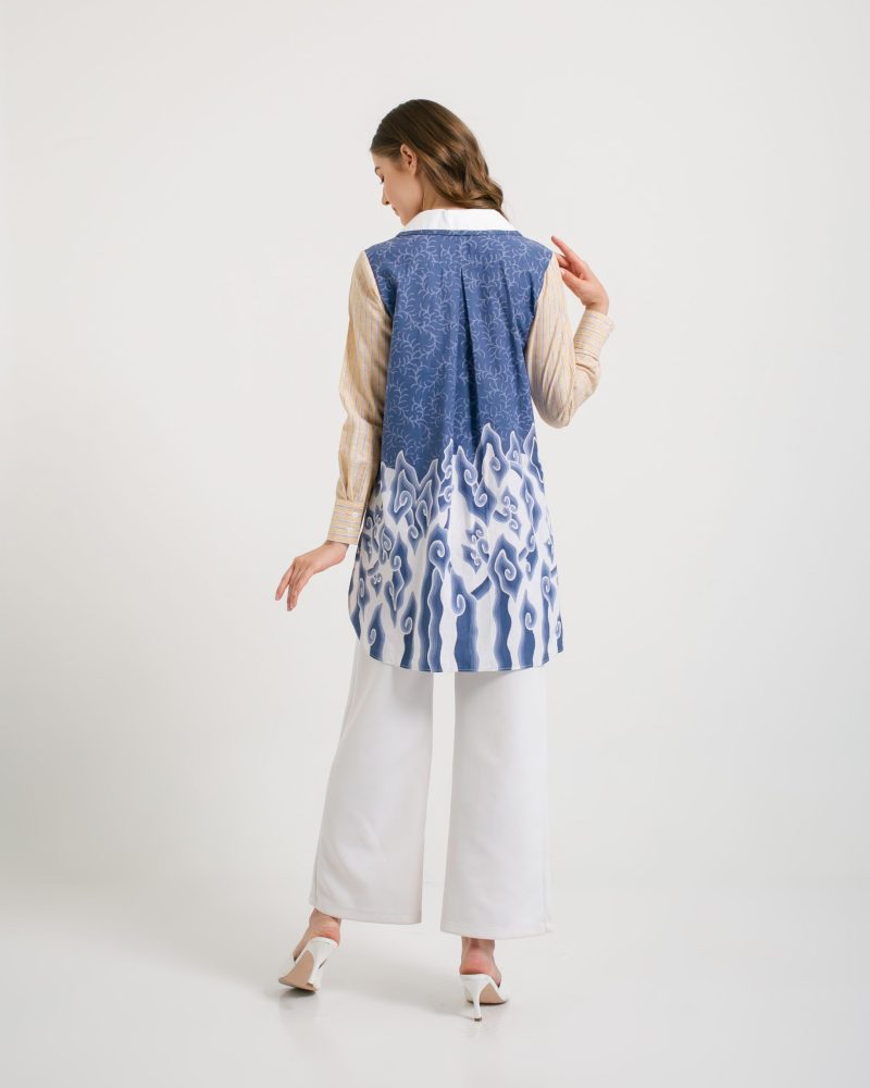 Batik Salma Kemeja Wanita Saku Bordir 1