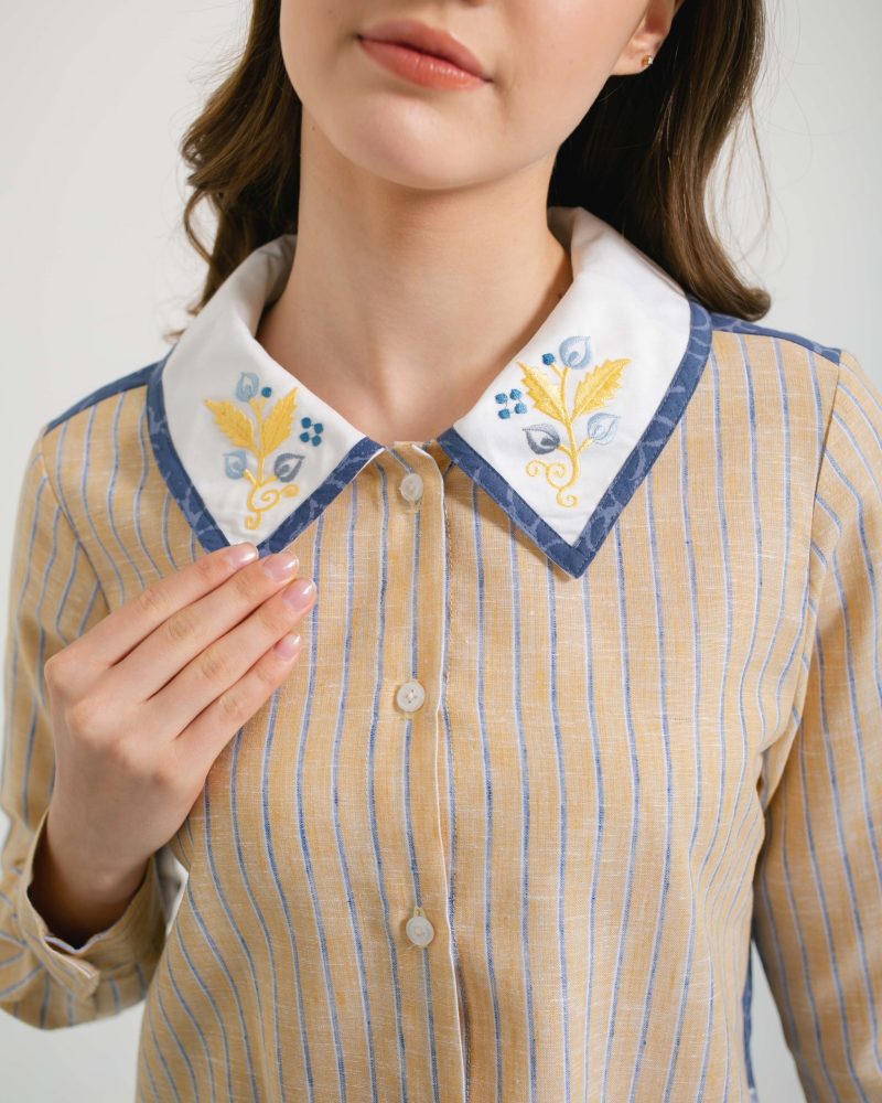 Batik Salma Kemeja Wanita Saku Bordir 2