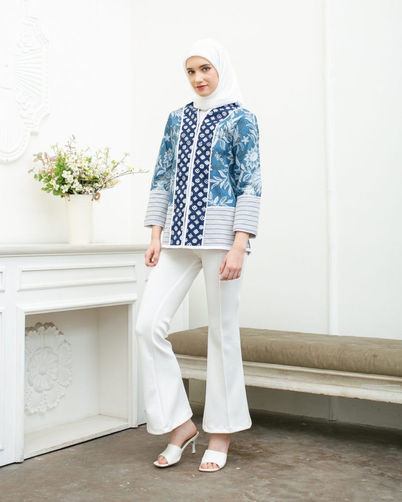 Batik Salma Blouse Lis Putih Stick 2
