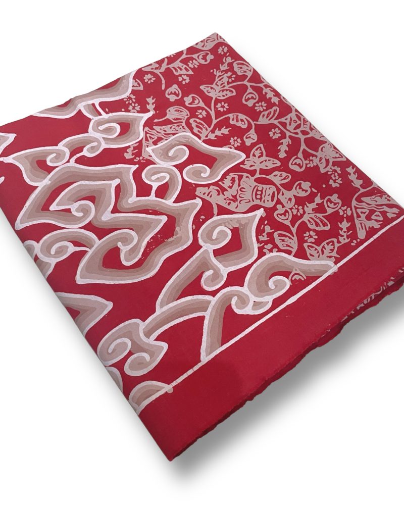 BATIK SALMA Kain Batik Tulis Warna Merah Mega Mendung Kombinasi 1