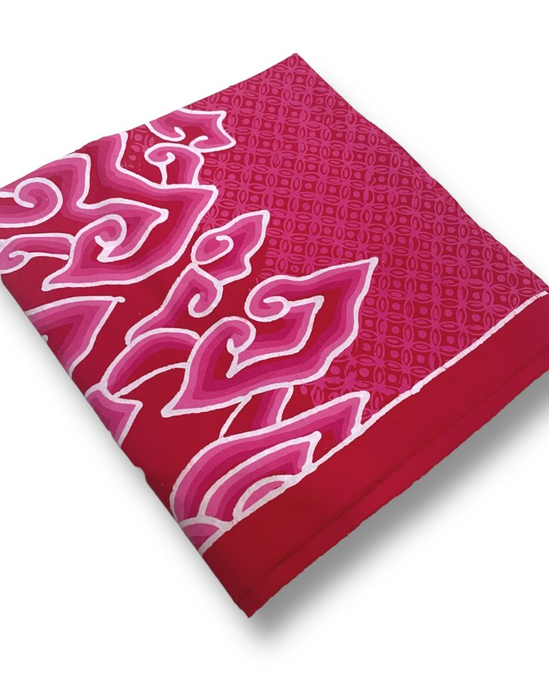 BATIK SALMA Kain Batik Tulis Warna Merah Muda Mega Mendung Kombinasi 3