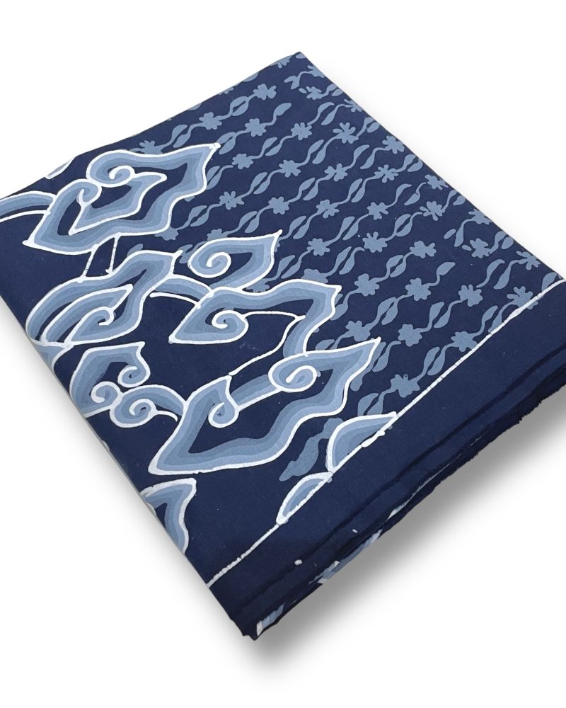 BATIK SALMA Kain Batik Tulis Warna Navy Motif Mega Mendung Kombinasi Bahan Katun Premium Primisima Ukuran 2.20 M x 1.15 M 3